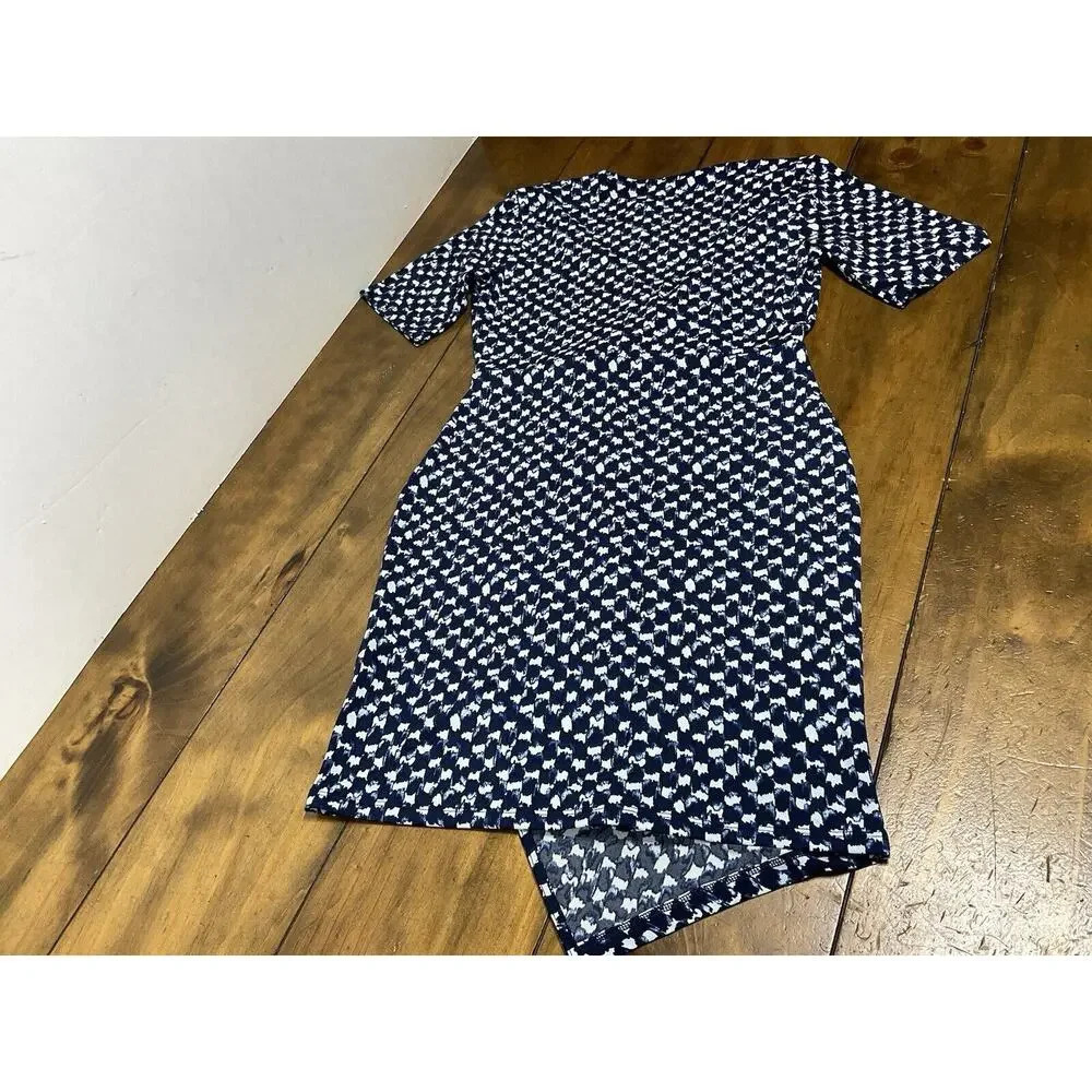 Banana Republic Women's Dress Size PXS Blue Asymmetrical Wrap Dress - Picture 11 of 11